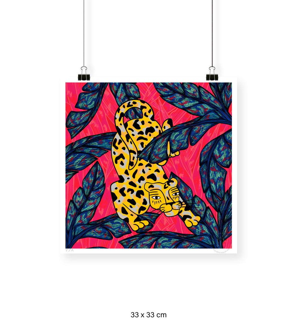 Leopardo I - 33 x 33 cm