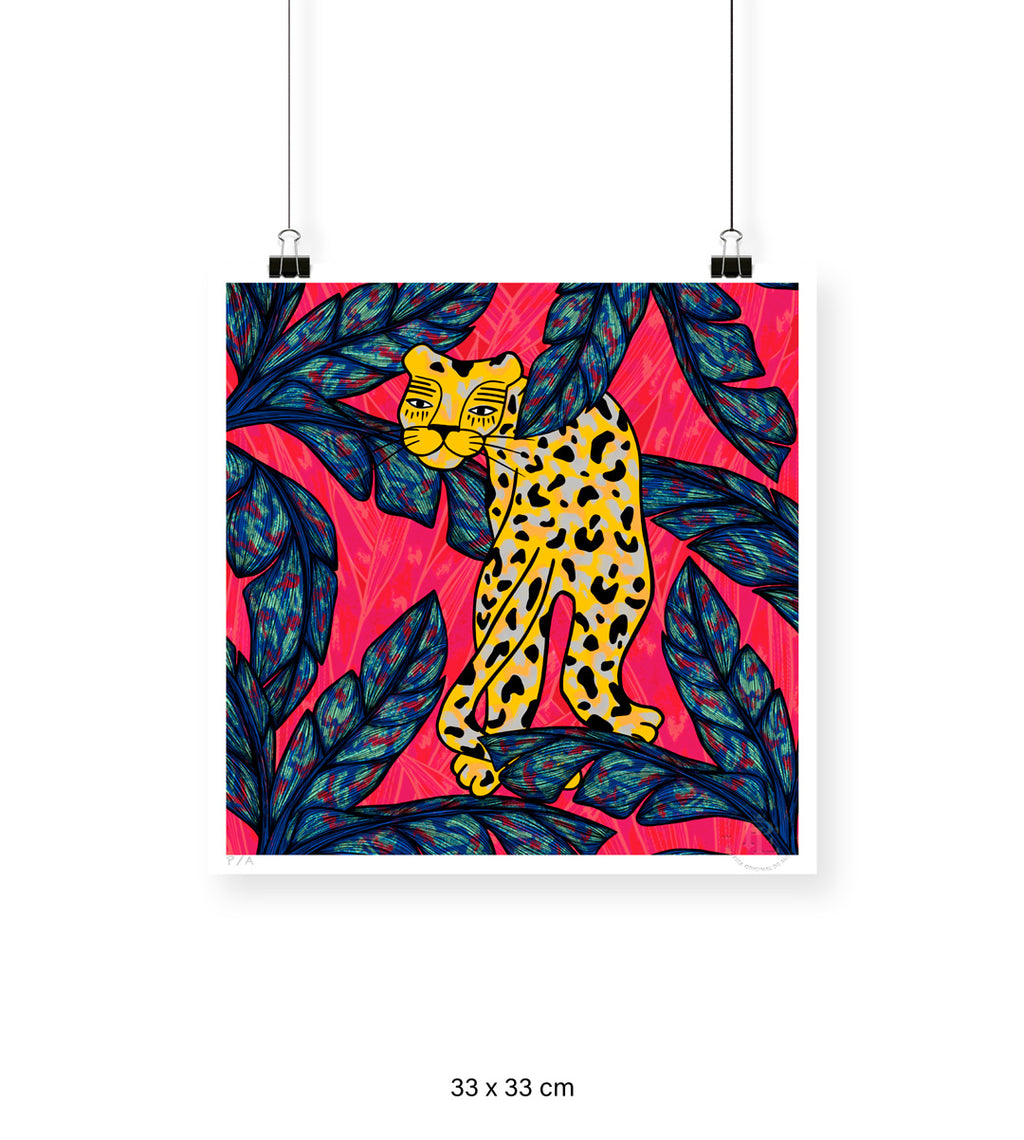 Leopardo II - 33 x 33 cm