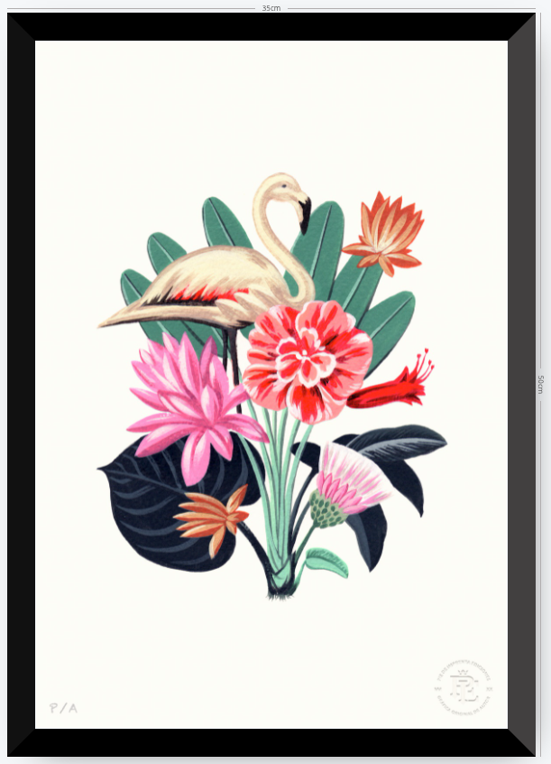 Flamingo - 33 x 48 cm