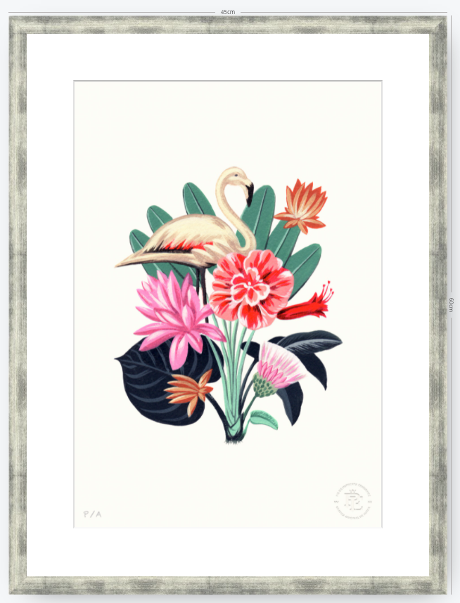 Flamingo - 33 x 48 cm