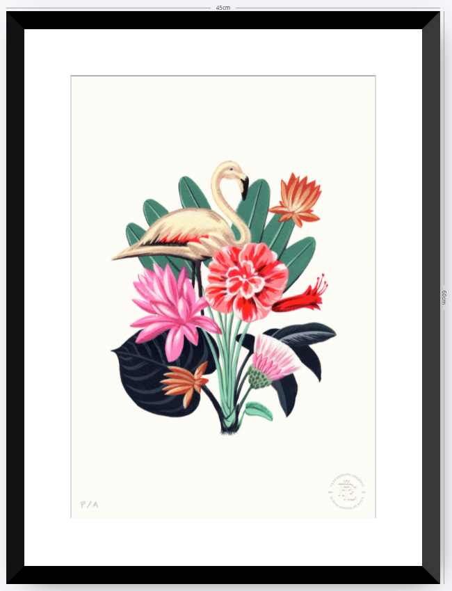 Flamingo - 33 x 48 cm