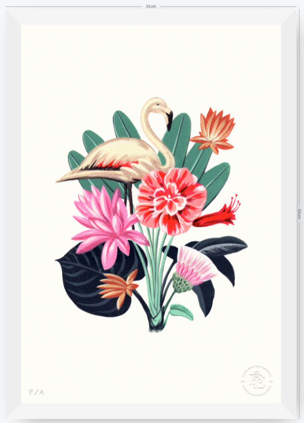 Flamingo - 33 x 48 cm