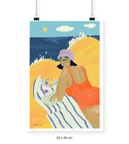 En la Playa - 33 x 48 cm