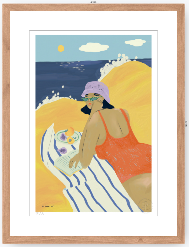 En la Playa - 33 x 48 cm