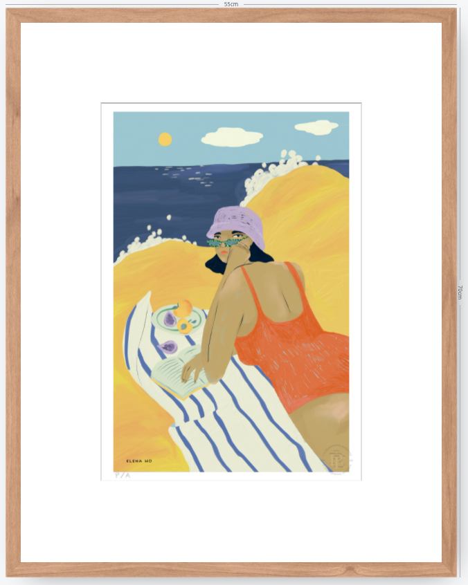 En la Playa - 33 x 48 cm