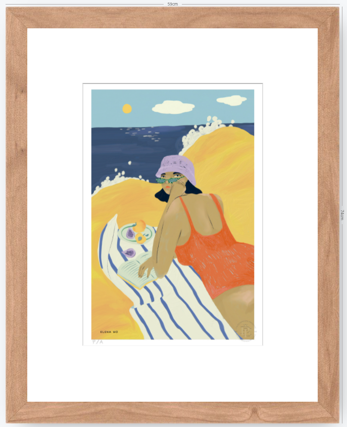 En la Playa - 33 x 48 cm