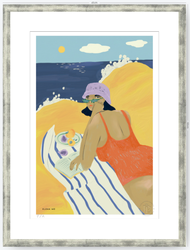 En la Playa - 33 x 48 cm