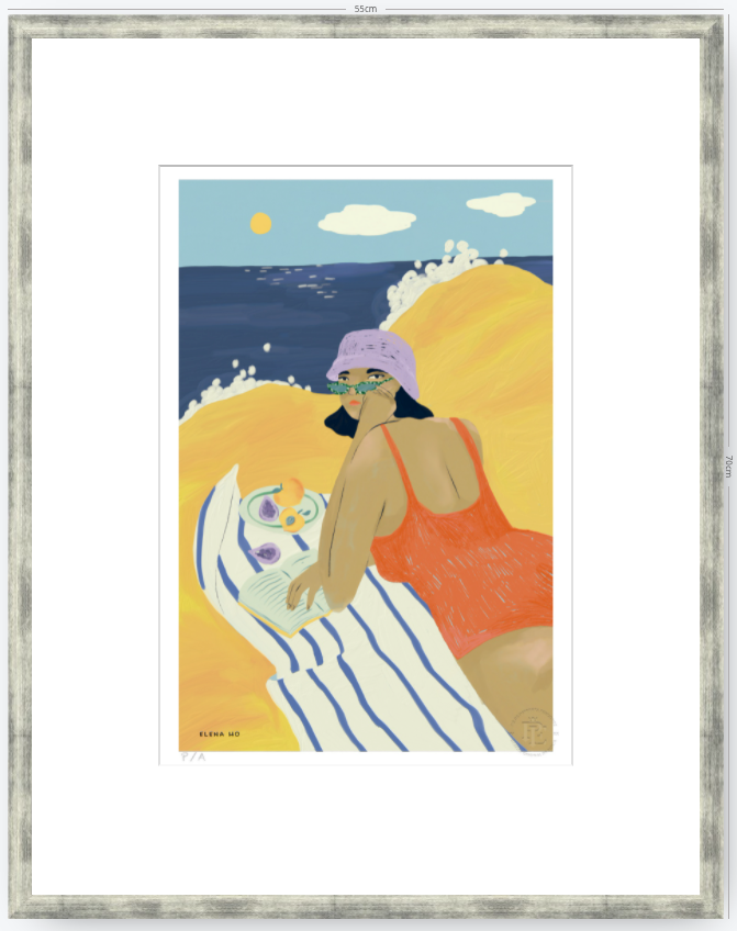 En la Playa - 33 x 48 cm