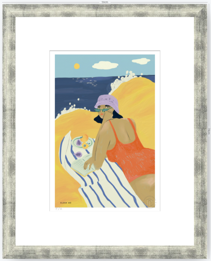 En la Playa - 33 x 48 cm