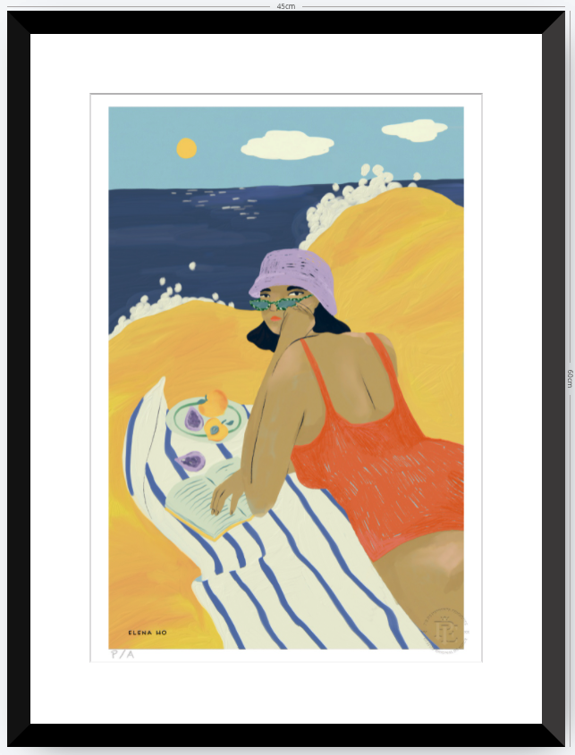 En la Playa - 33 x 48 cm