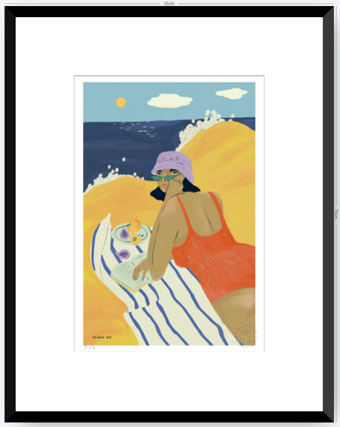 En la Playa - 33 x 48 cm