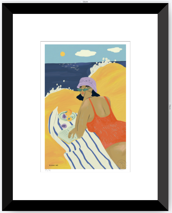 En la Playa - 33 x 48 cm
