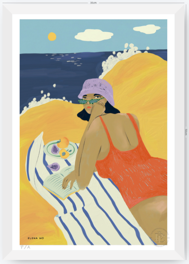 En la Playa - 33 x 48 cm