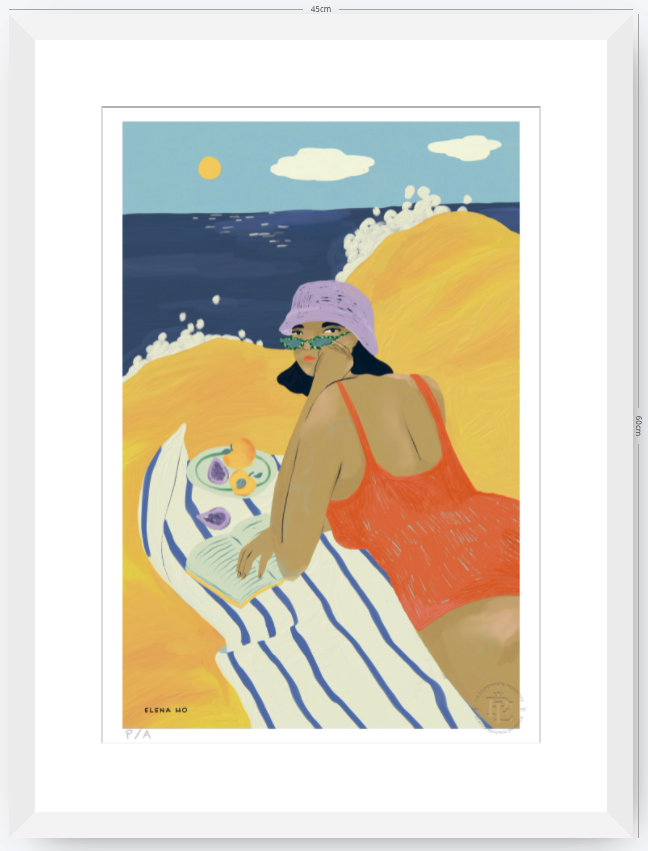 En la Playa - 33 x 48 cm