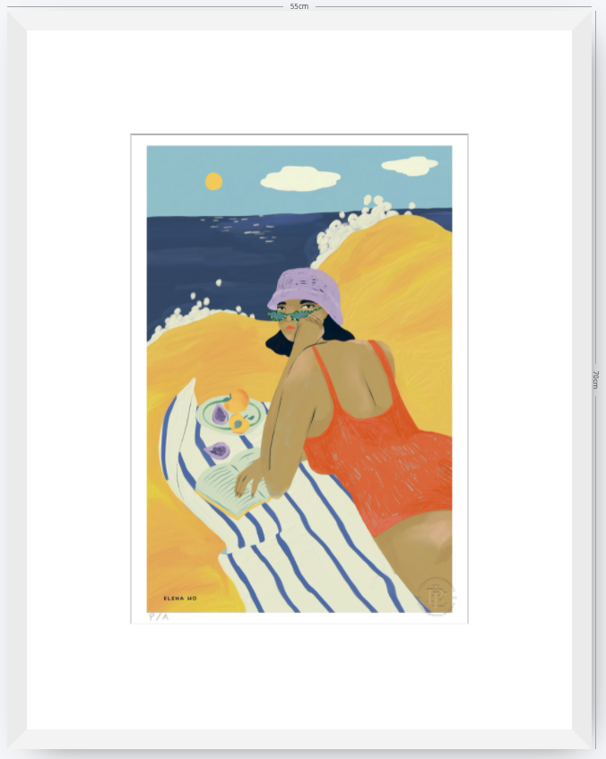 En la Playa - 33 x 48 cm