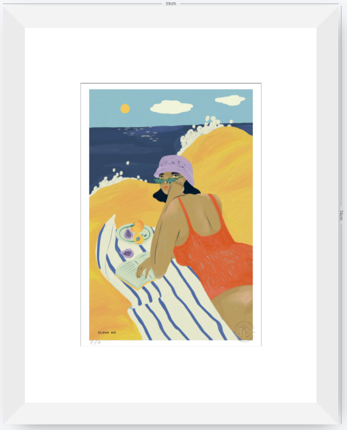 En la Playa - 33 x 48 cm
