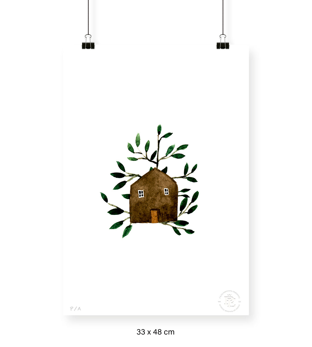 Casa Marrón - 33 x 48 cm