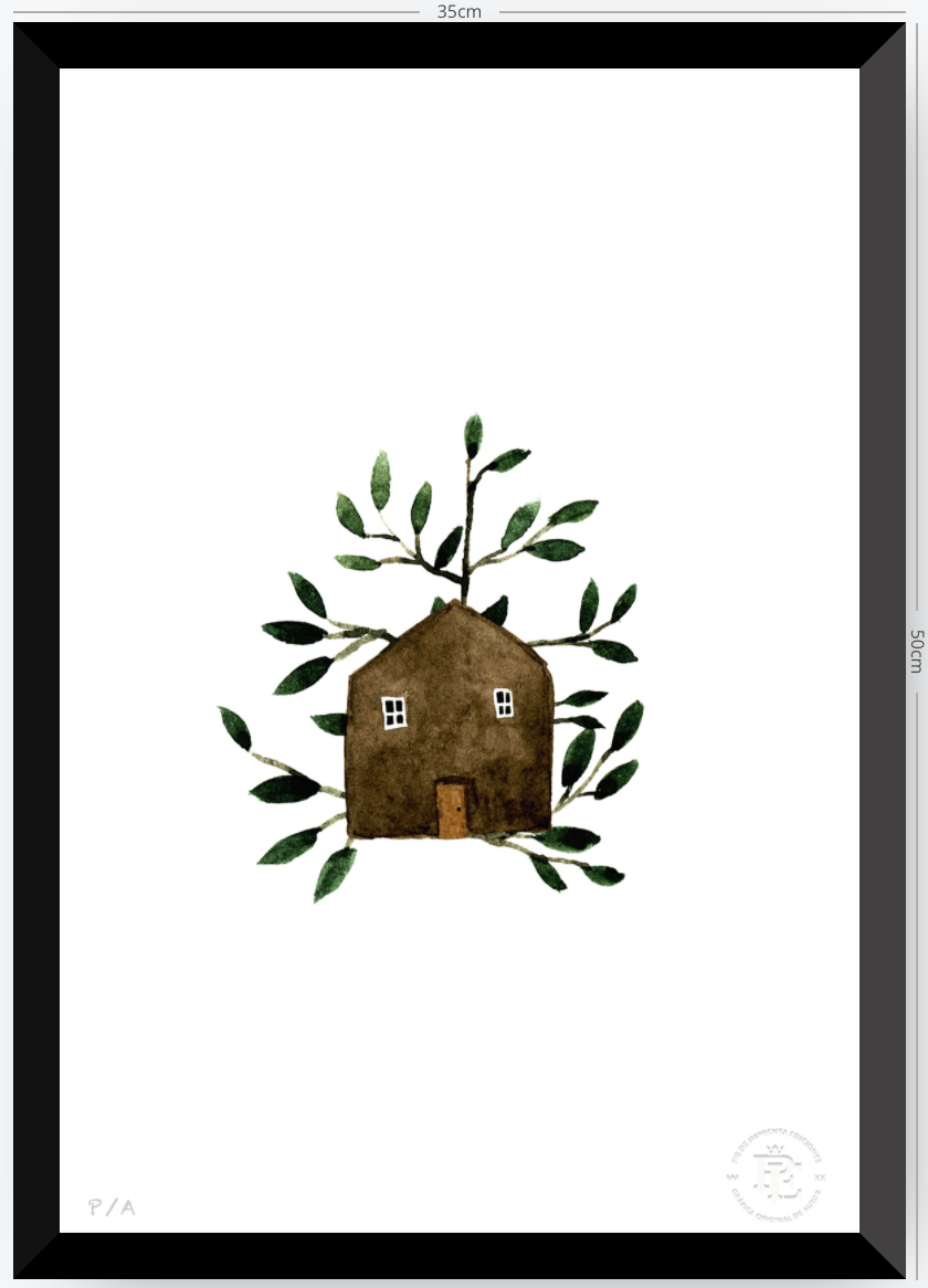 Casa Marrón - 33 x 48 cm