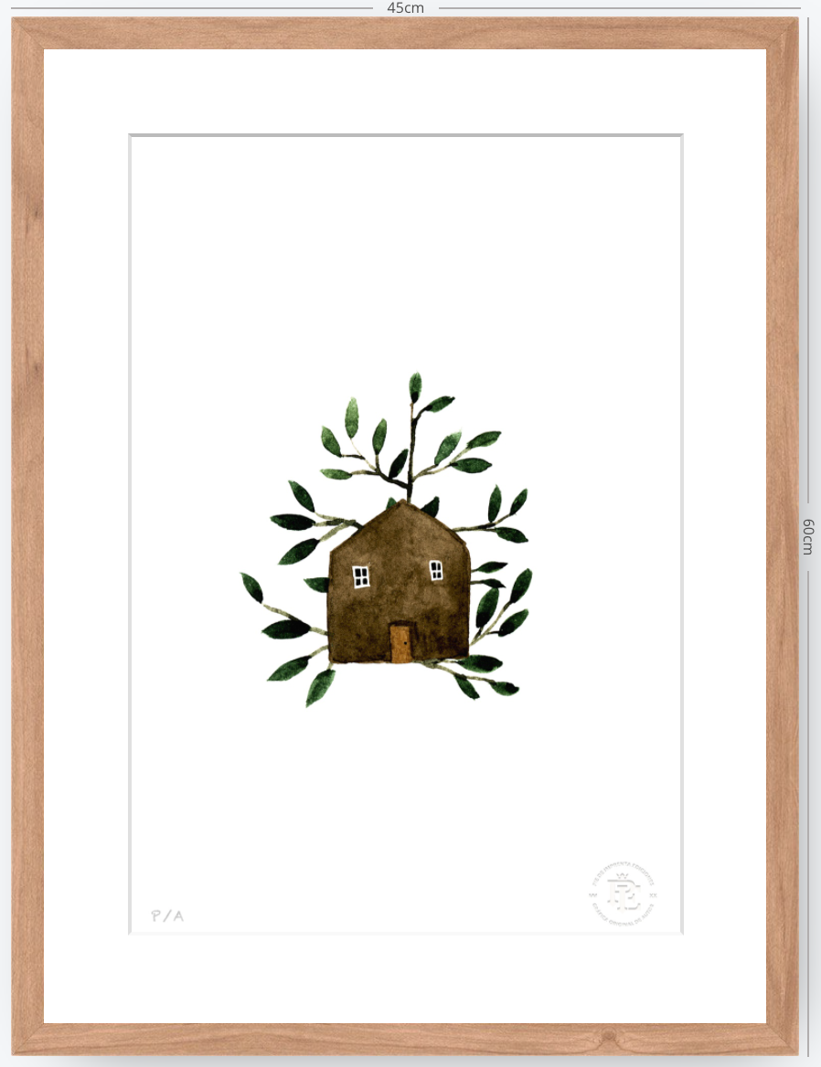 Casa Marrón - 33 x 48 cm