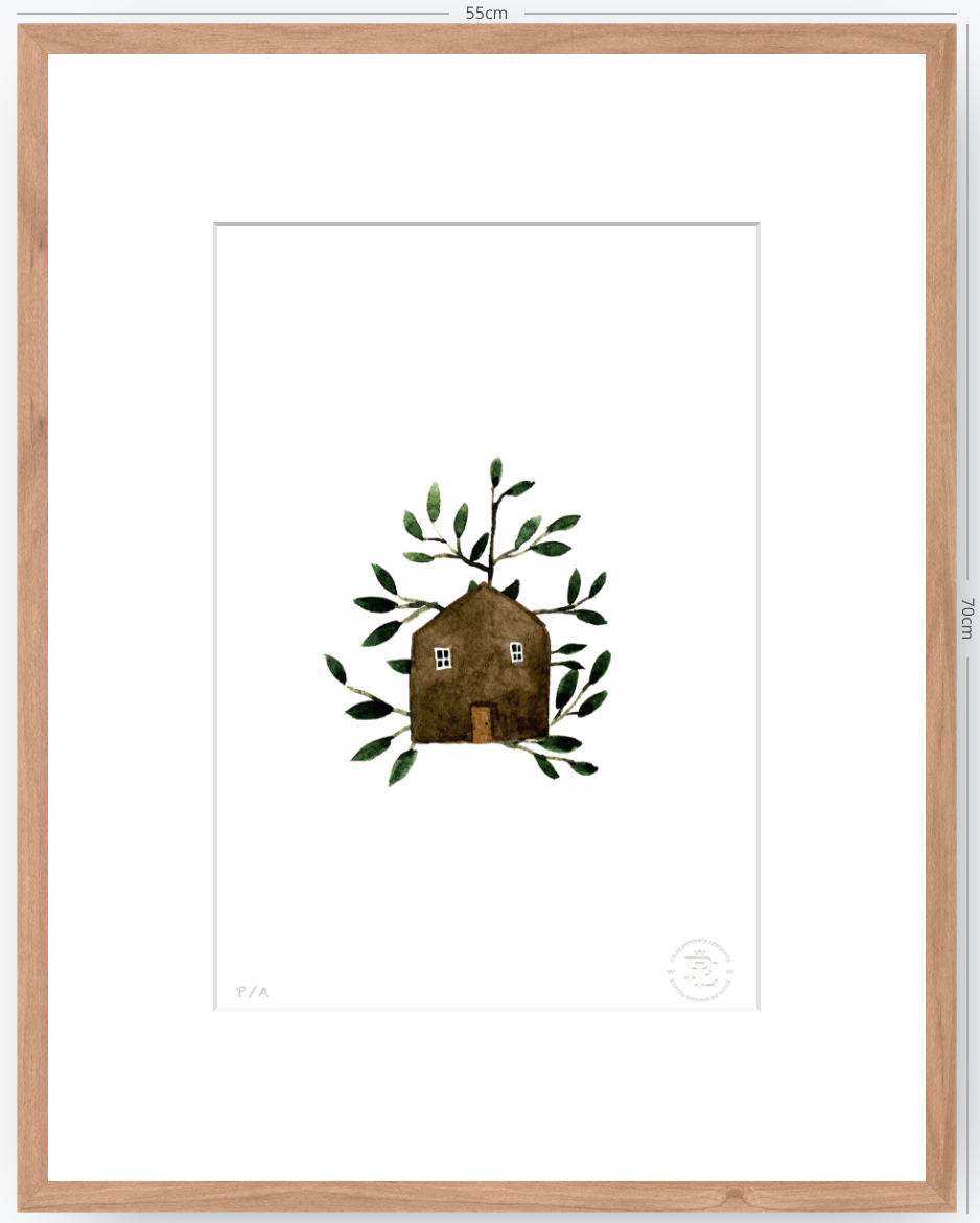 Casa Marrón - 33 x 48 cm