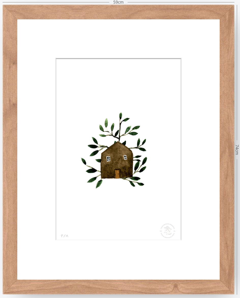 Casa Marrón - 33 x 48 cm