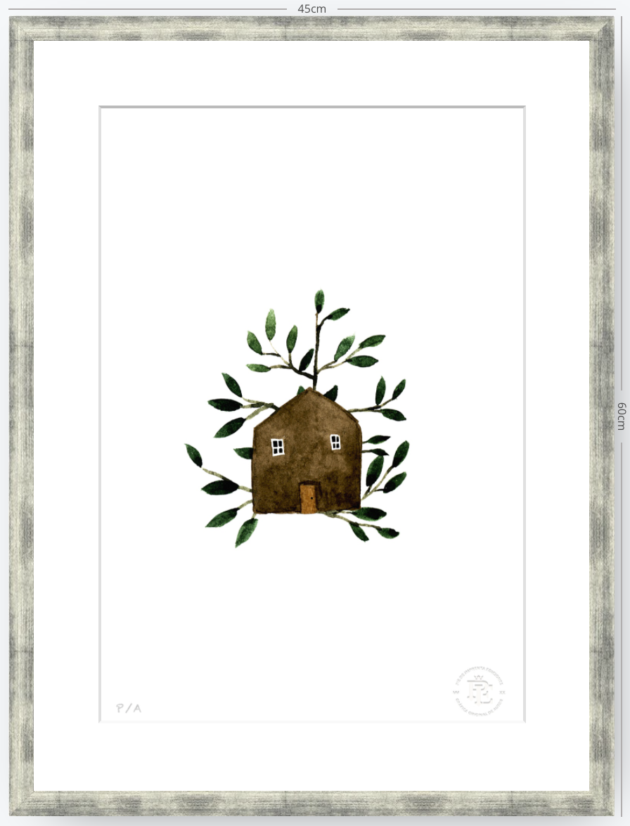 Casa Marrón - 33 x 48 cm