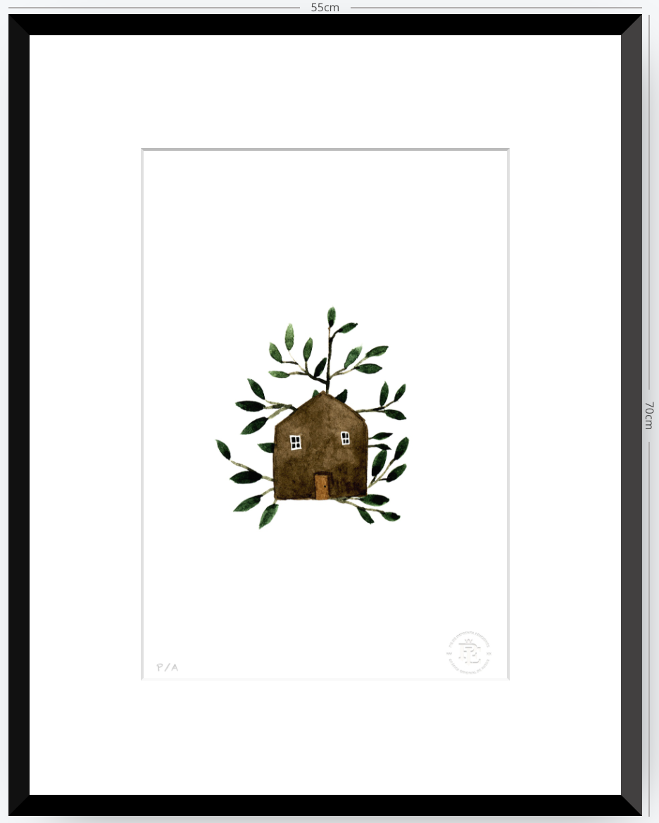 Casa Marrón - 33 x 48 cm
