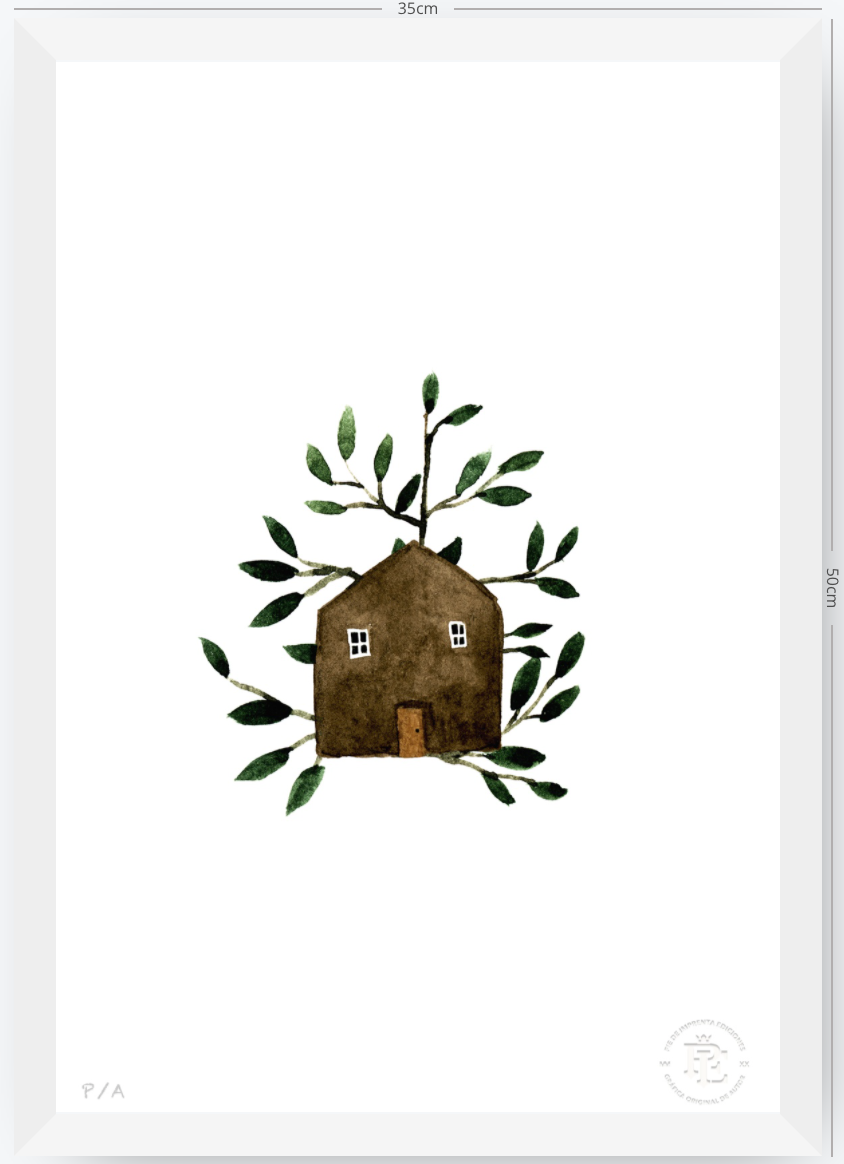 Casa Marrón - 33 x 48 cm
