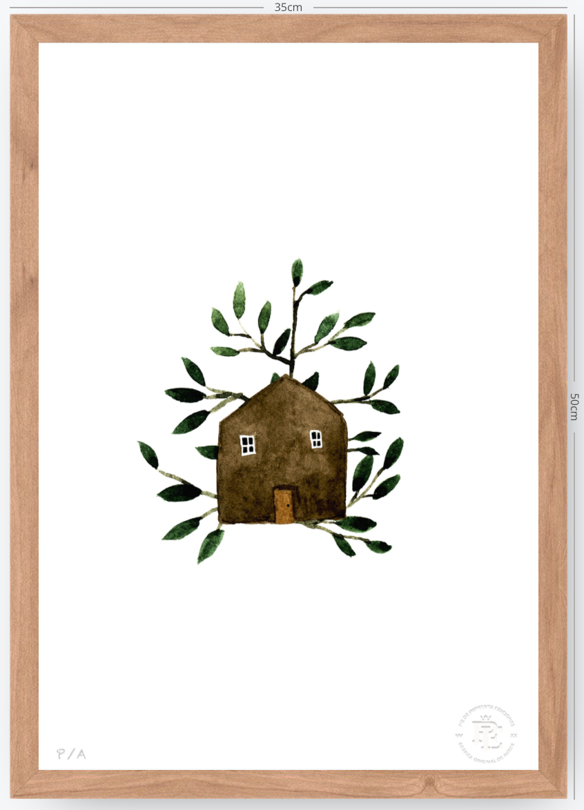 Casa Marrón - 33 x 48 cm