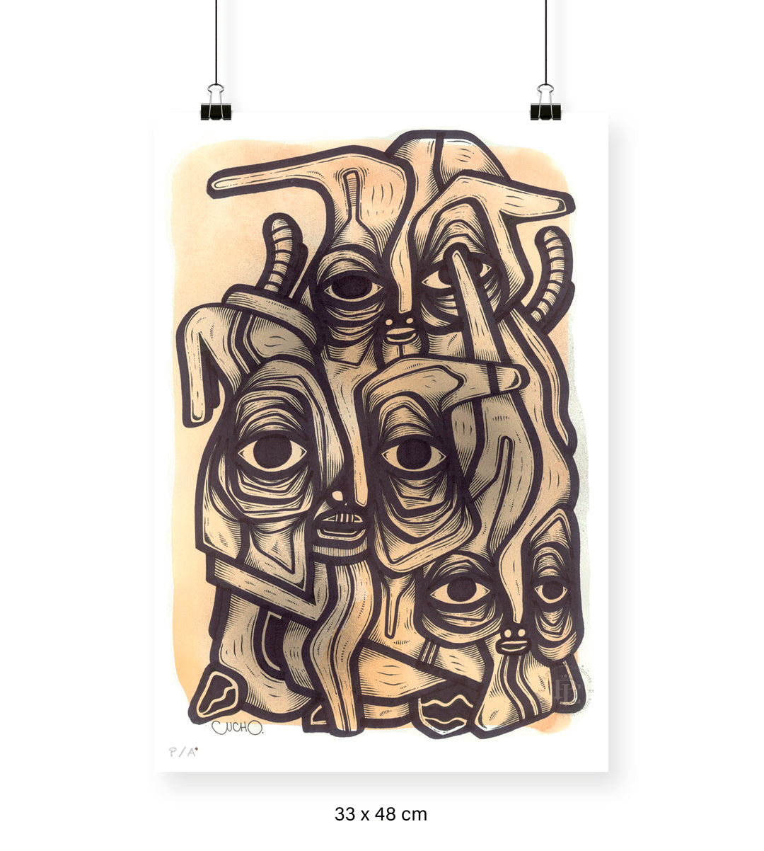 Abuelos de Piedra I - 33 x 48 cm - Lámina sin Marco / Sin Marco / Sin Passepartout