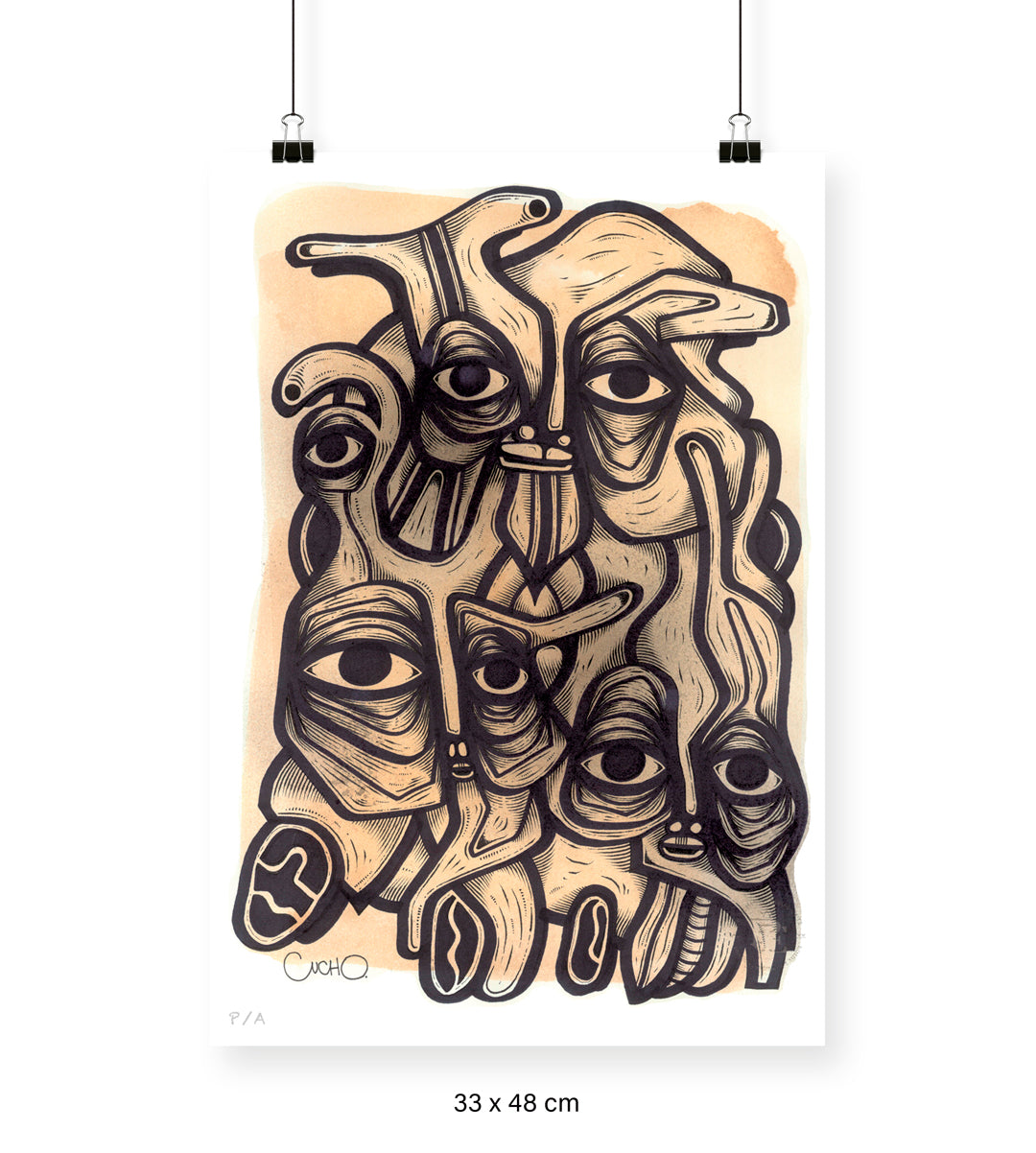 Abuelos de Piedra II - 33 x 48 cm - Lámina sin Marco / Sin Marco / Sin Passepartout
