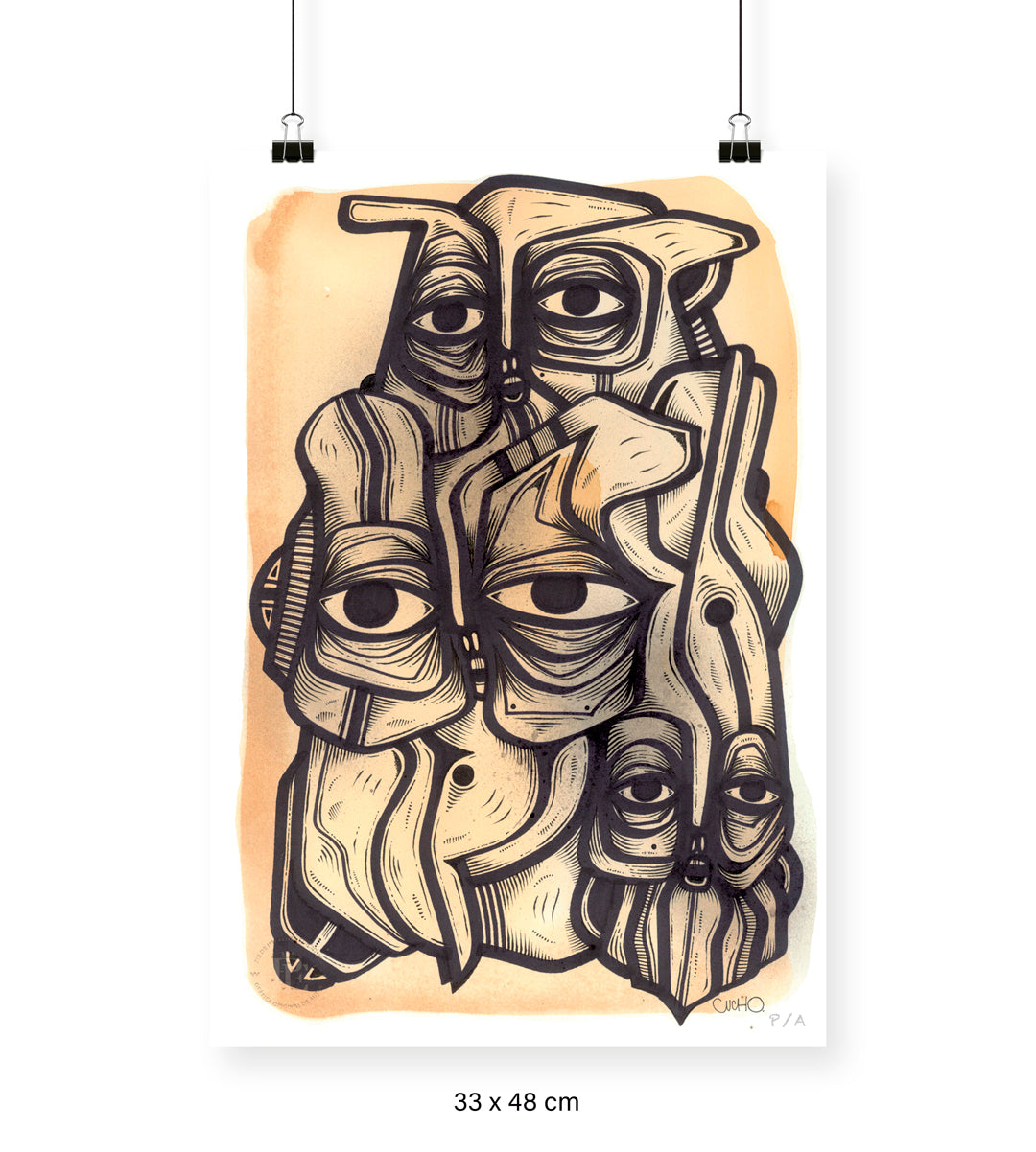 Abuelos de Piedra III - 33 x 48 cm - Lámina sin Marco / Sin Marco / Sin Passepartout