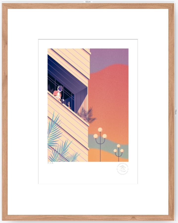 Synthwave Boulevard - 33 x 48 cm