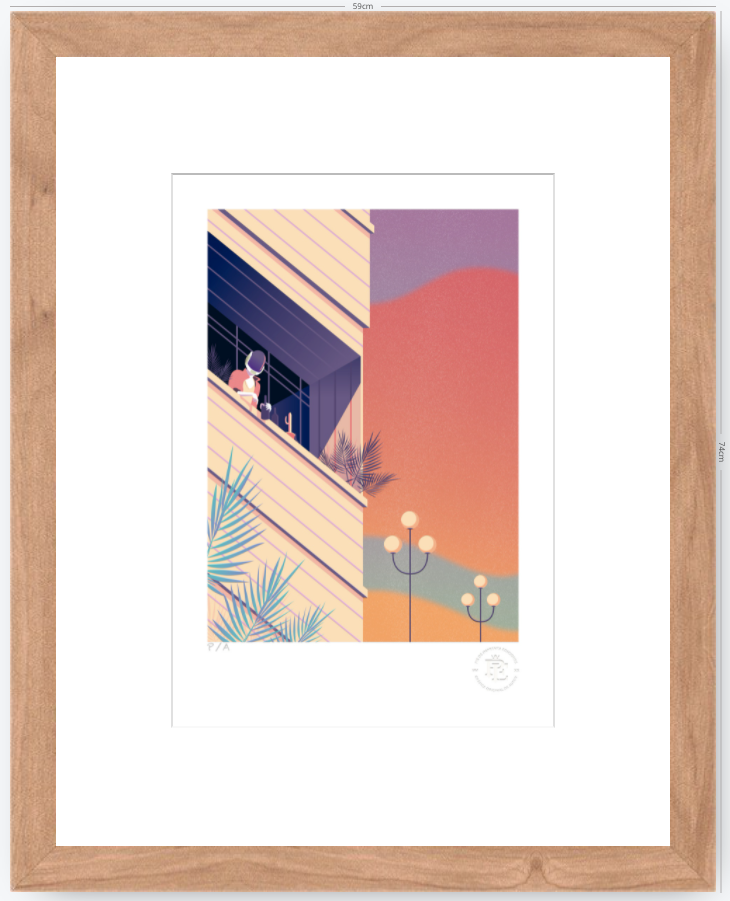 Synthwave Boulevard - 33 x 48 cm