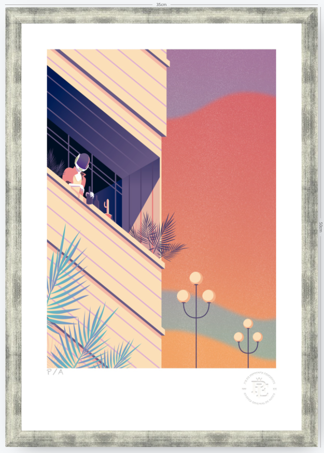Synthwave Boulevard - 33 x 48 cm