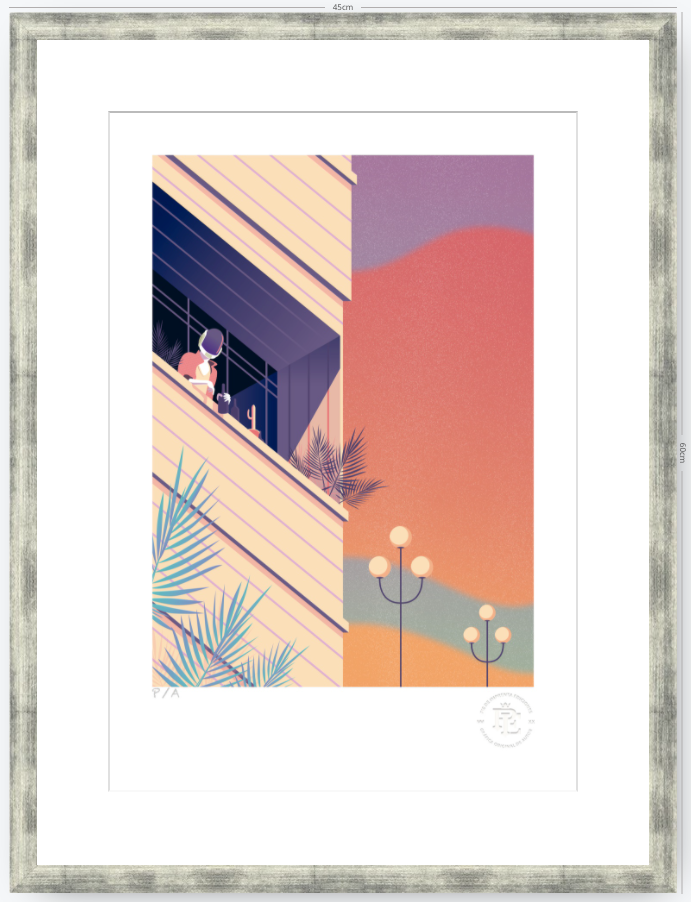 Synthwave Boulevard - 33 x 48 cm
