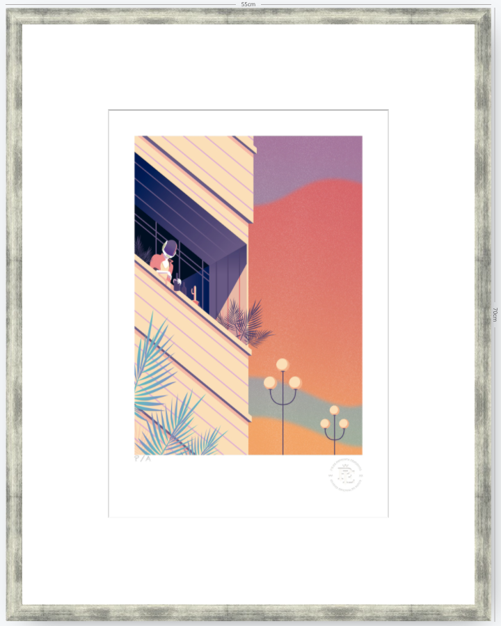 Synthwave Boulevard - 33 x 48 cm
