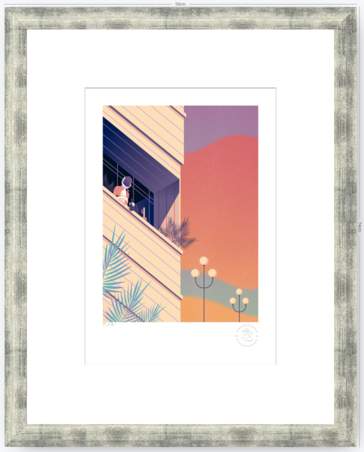Synthwave Boulevard - 33 x 48 cm