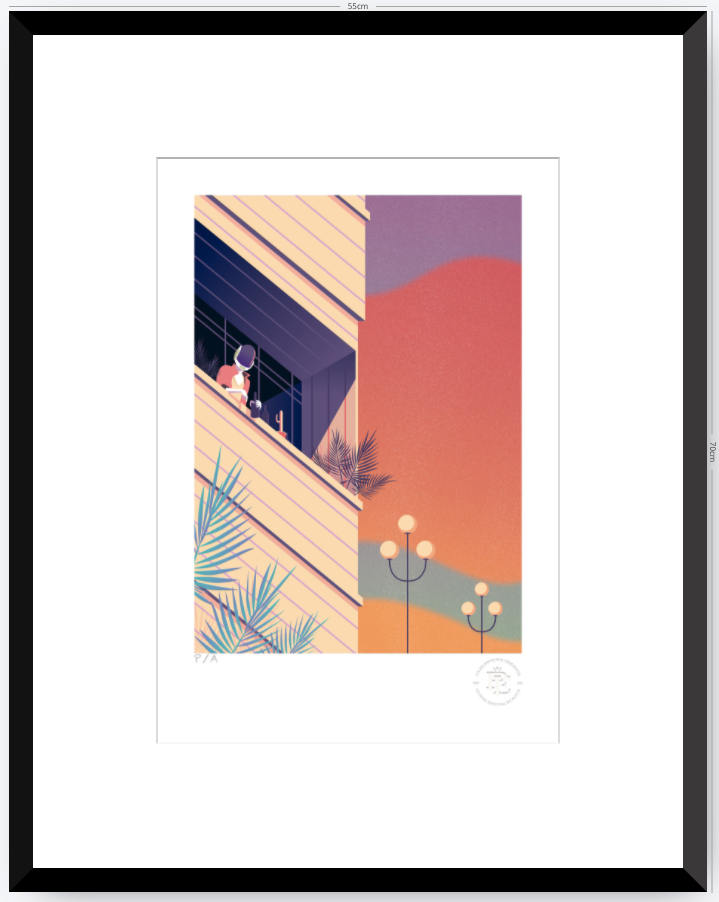 Synthwave Boulevard - 33 x 48 cm
