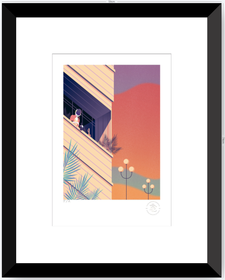 Synthwave Boulevard - 33 x 48 cm