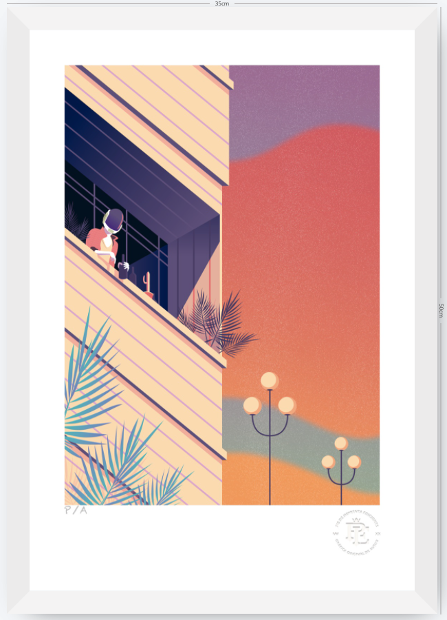 Synthwave Boulevard - 33 x 48 cm