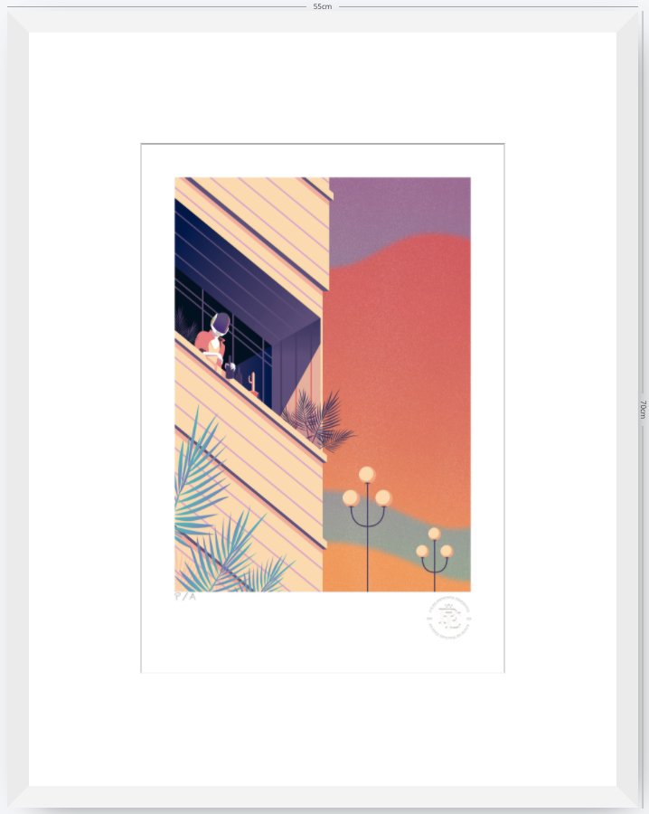 Synthwave Boulevard - 33 x 48 cm