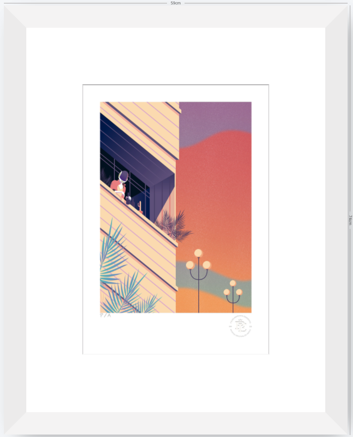 Synthwave Boulevard - 33 x 48 cm