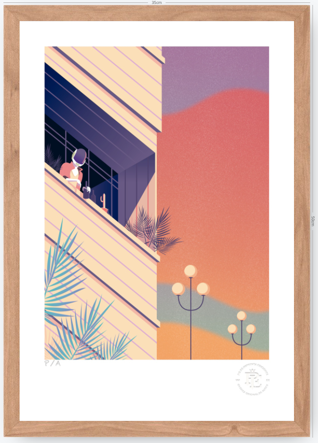 Synthwave Boulevard - 33 x 48 cm