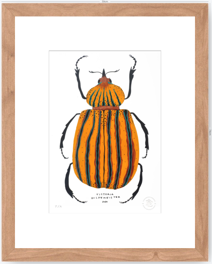 Escarabajo Amarillo - 33 x 48 cm