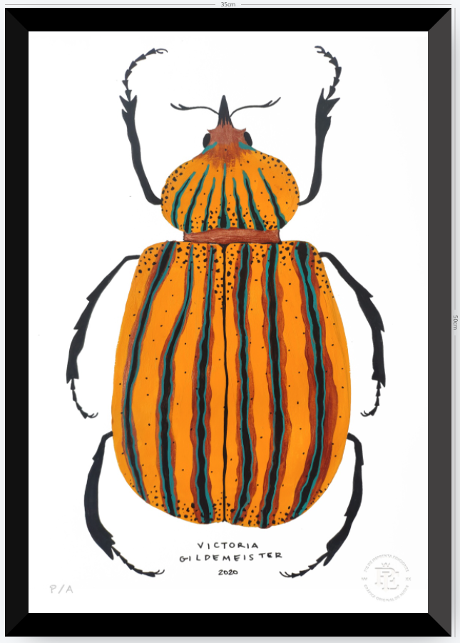 Escarabajo Amarillo - 33 x 48 cm