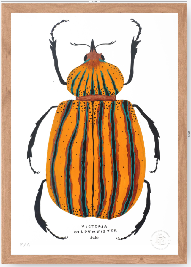 Escarabajo Amarillo - 33 x 48 cm