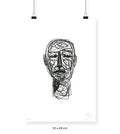Doodle Head B&N - 33 x 48 cm