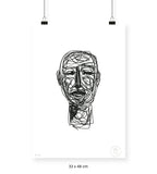 Doodle Head B&N - 33 x 48 cm