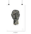 Doodle Head Musgo - 33 x 48 cm